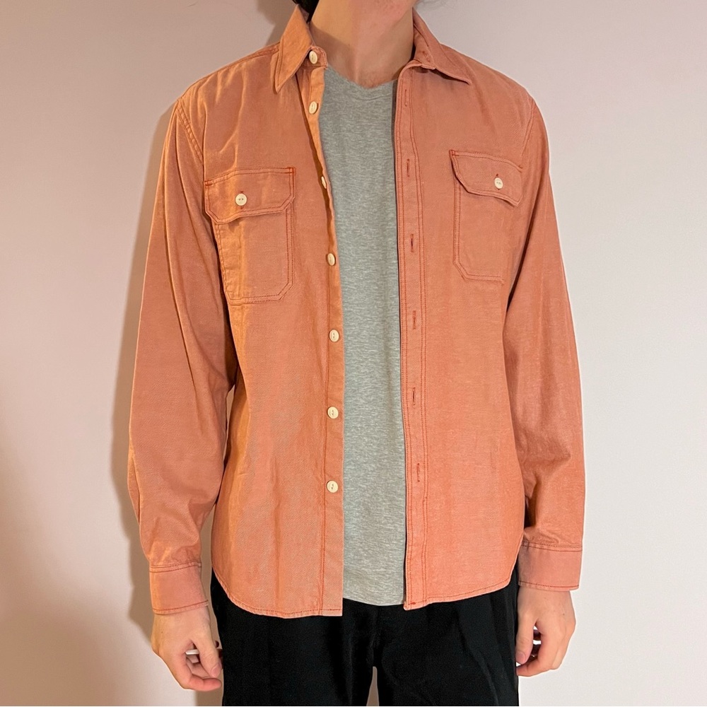 Red Long Sleeve Button Down
